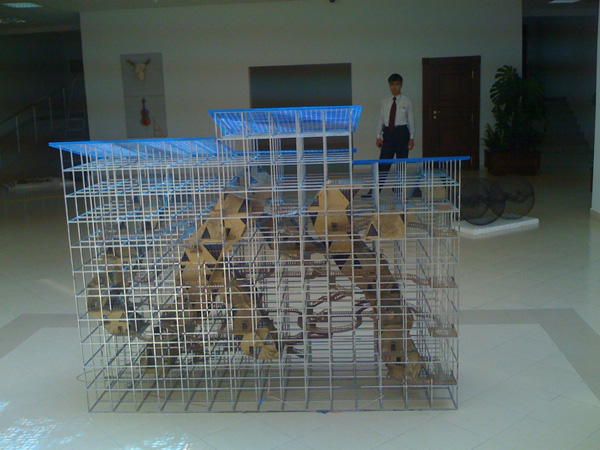 <center><em>The Silk Code</em>, 2008
<br>Installation view
<br>Exhibition curated by Leeza Ahmady in Astana, Kazakhstan</center>