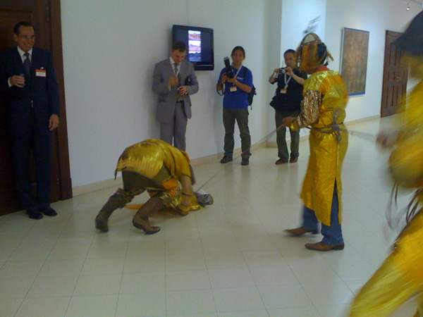 <center><em>The Silk Code</em>, 2008
<br>Installation view
<br>Exhibition curated by Leeza Ahmady in Astana, Kazakhstan</center>
