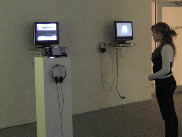 <center><em>I Dream of the Stans</em>, 2008
<br>Installation view of video works
<br>Exhibition co-curated by Leeza Ahmady at Winkleman Gallery, NY</center>