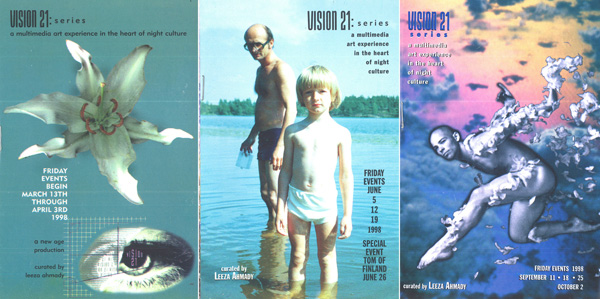<em>Vision 21: Series</em>
<br>A multimedia art experience
<br>Summer 1998 brochure
<br>Program curated by Leeza Ahmady
