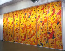 Fang Lijun
<br><em>Untitled</em>, 2003/03
<br>Woodcut
<br>15.8 x 4 ft.
<br>ARTSingapore: Art Connoisseurs and Collectors
<br>Thomas Erben Gallery
<br>Presented by Thomas Erben